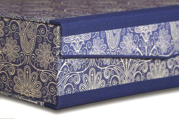 Blaue Ordnungsbox "Vicki", handmade in Germnay